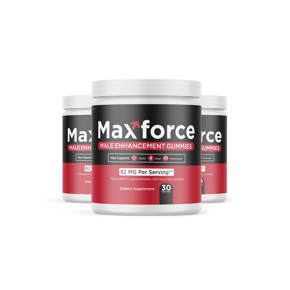 Max Force® men's vitality gummies — 3 bottle pack, 30 gummies each
