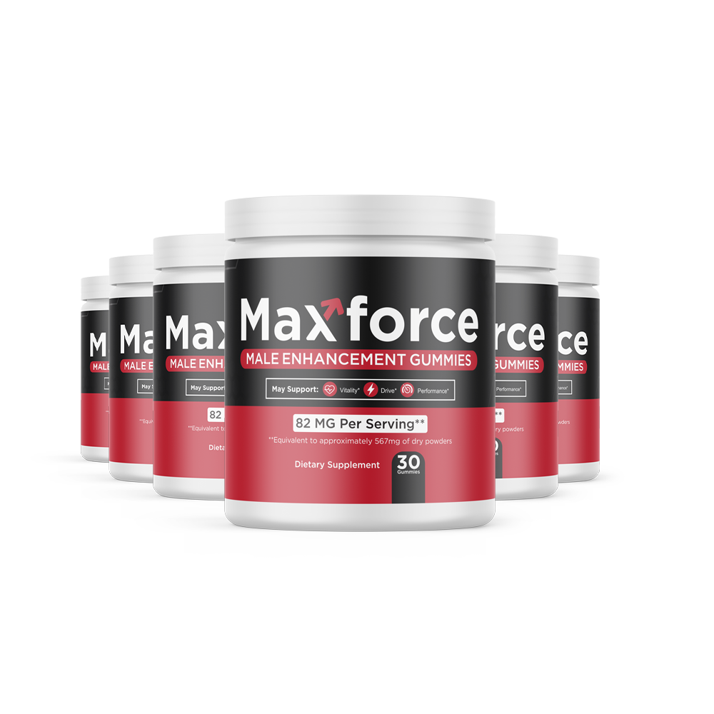 Max Force® 6 bottle pack — 180-day men's vitality gummy supply